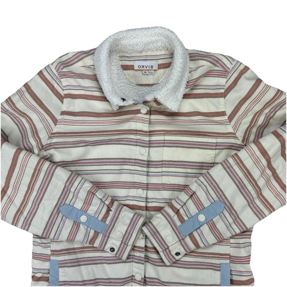 Orvis Jackets & Blazers - Orvis Shacket Womens Medium Shirt Jacket Fleece Lined‎ Plaid Flannel Snap Button